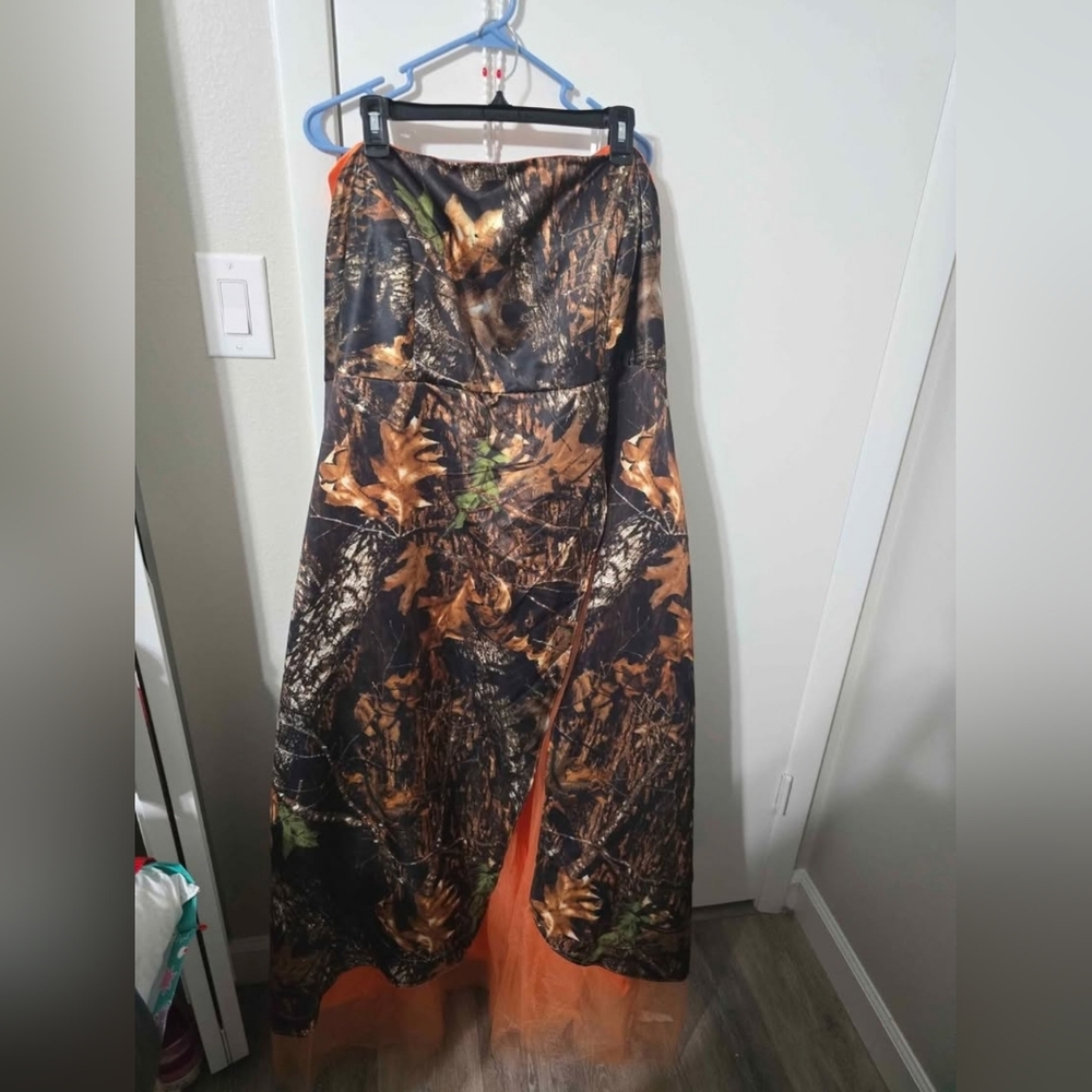 Women's plus size camo formal dress